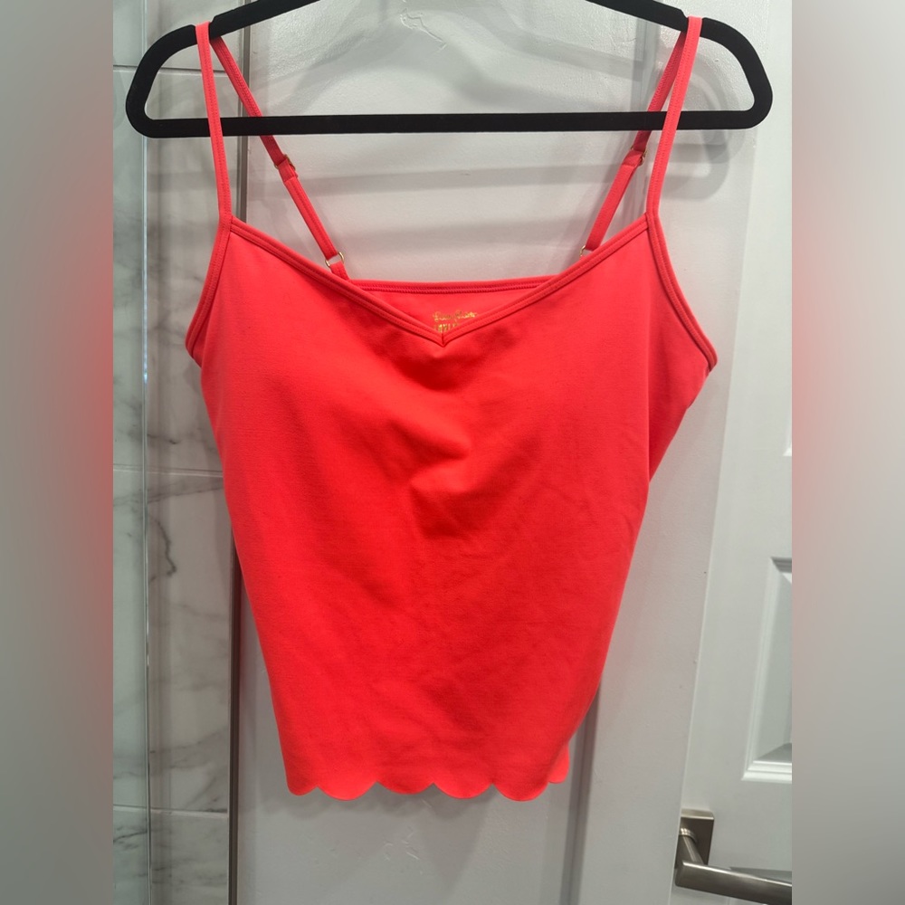Lilly Pulitzer Coral built in bra tank. EUC-worn once